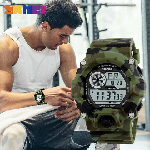 Camouflage Digital Wrist Watch